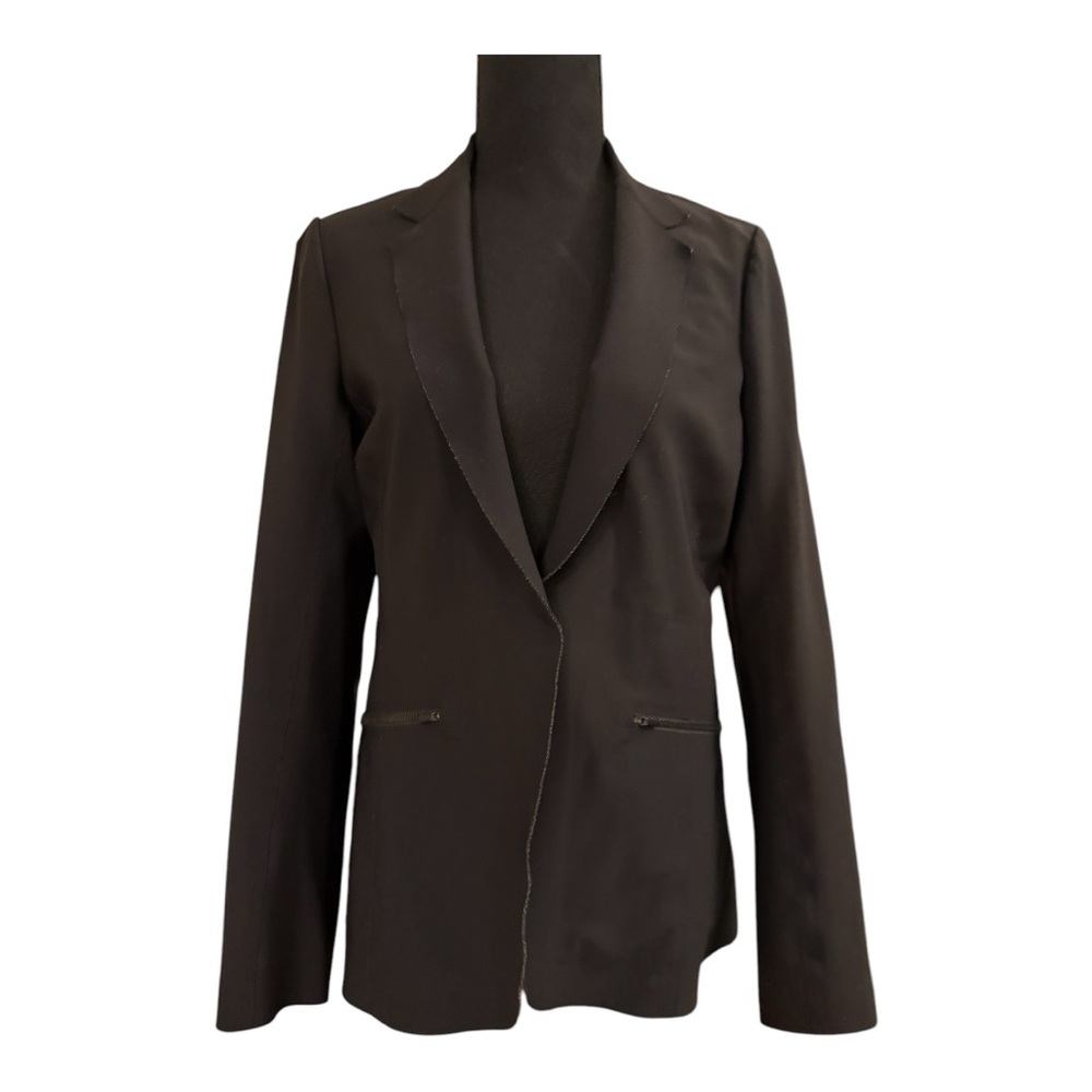 Athleta Interstellar minimalist versatile blazer w/snap button closure. Sz4.
